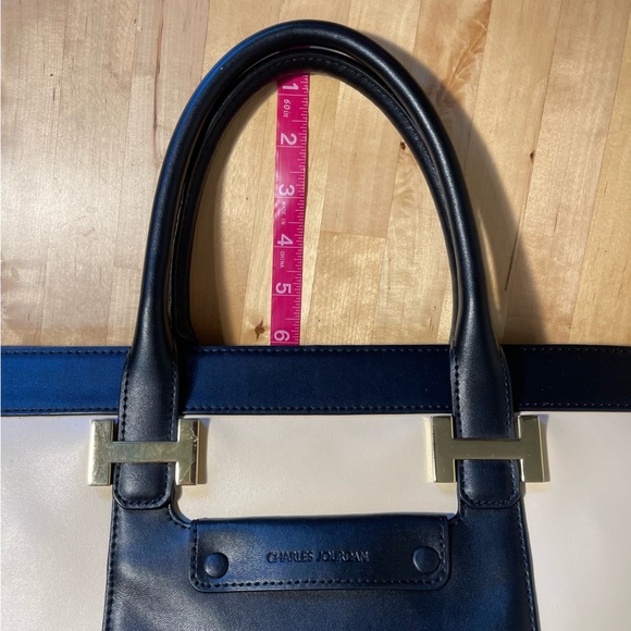 CHARLES JOURDAN Leather Satchel - Picture 13 of 14